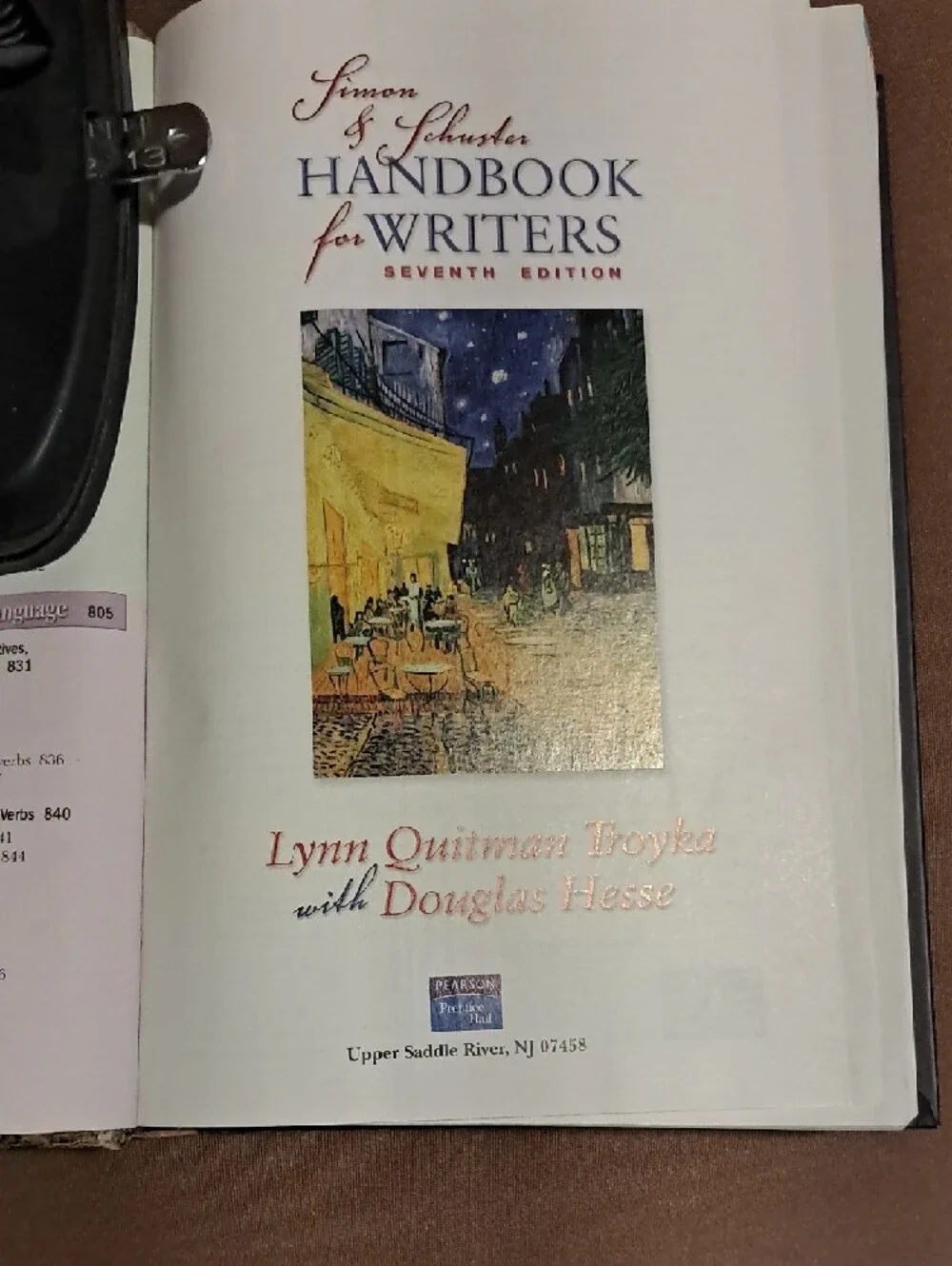 Handbook for Writers by Lynn Quitman Troyka - Artistic Blue & Yellow Cover